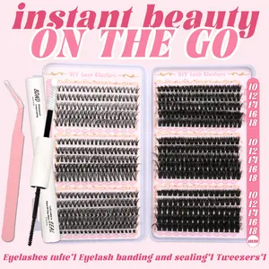 Lash Clusters Book 30D/40D/50D/60D/80D/100DExtensions Kit lash clusters kit Eyelash Extension Kit Eye Lashes, fairy lash clusters Extension Kit Lashes Clusters KitWispy Manga Lashes, Individual Lashes Eyelash Extension Lashes Halloween Makeup