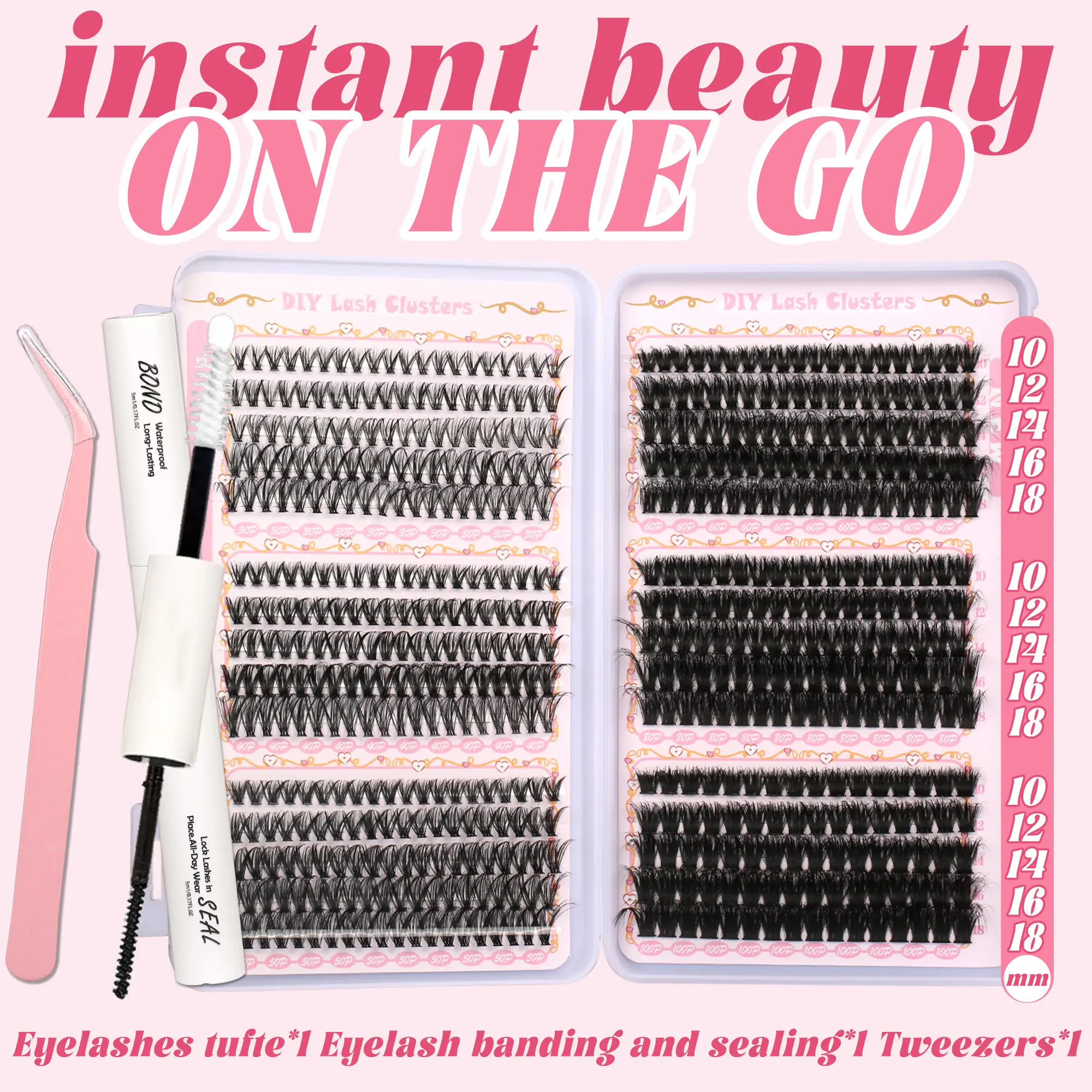 Lash Clusters Book 30D/40D/50D/60D/80D/100DExtensions Kit lash clusters kit Eyelash Extension Kit Eye Lashes, fairy lash clusters Extension Kit Lashes