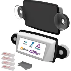 EZ Pass Holder for Windshield -Toll Pass Transponder for   States - Easy to Install and Remove - with Suction Cup & UV-Protective (Black)