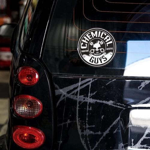 CHEMICAL GUYS Round Decal Sticker – Durable Weather-Resistant Vinyl Sticker with Iconic Logo, Perfect for Cars, Toolboxes, Laptops & More, Adds Style Anywhere You Stick It