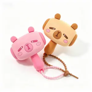 Portable Sound Fidget Keychains with Cute Animal Faces, Eco Safe Silicone Anxiety Relief Toy for Keys & Backpacks, Ideal Gifts for Christmas, Mother’s Day & Children’s Day