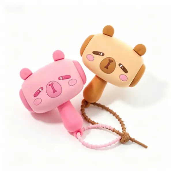 Mini Animal Portable Sound Fidget Keychains, Eco-Safe Silicone Anxiety Relief Toy, Universal for Keys & Backpacks, Ideal Gift for Teens & Christmas
