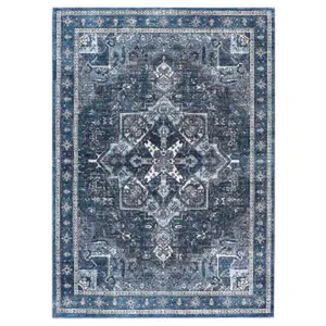 GARVEE 5x7 Area Rugs Washable Living Room Rugs Soft Retro Carpet for Bedroom Floral Oriental Carpet
