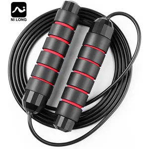 Adjustable Speed Rope Jumping Rope for Men & Women, Non-Slip Foam Handle, Steel Wire for Fitness Crossfit Boxing Gym Use, Home Workout Equipment