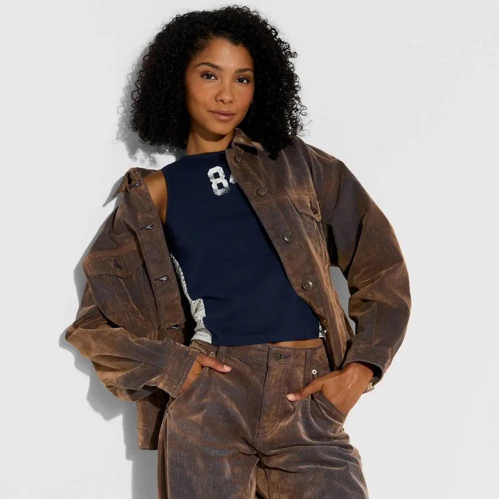 Women's Foundational Denim Oversized Trucker Jacket - Wild Fable Women's Foundational Denim Oversized Trucker Jacket - Wild Fable