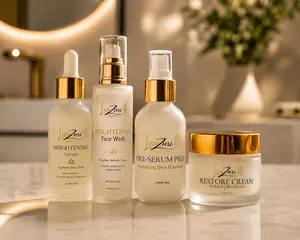 Turmeric and Kojic Acid Face Wash, Serum, Rosewater Toner and Vitamin C Moisturizer Skincare Bundle