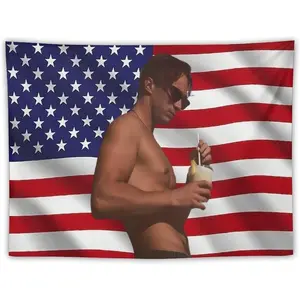 Fun Drew Star Starkey Flag Tapestry Dormitory Bedroom Background Rafe Star Cameron Flag Tapestry Decor boy room decor Decorative