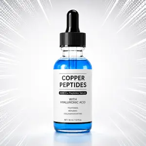 GHK Cu Copper Peptide Serum with Hyaluronic Acid – Vegan, Cruelty-Free Anti-Aging Treatment for Collagen Boosting, Tightening, Lightweight Hydration