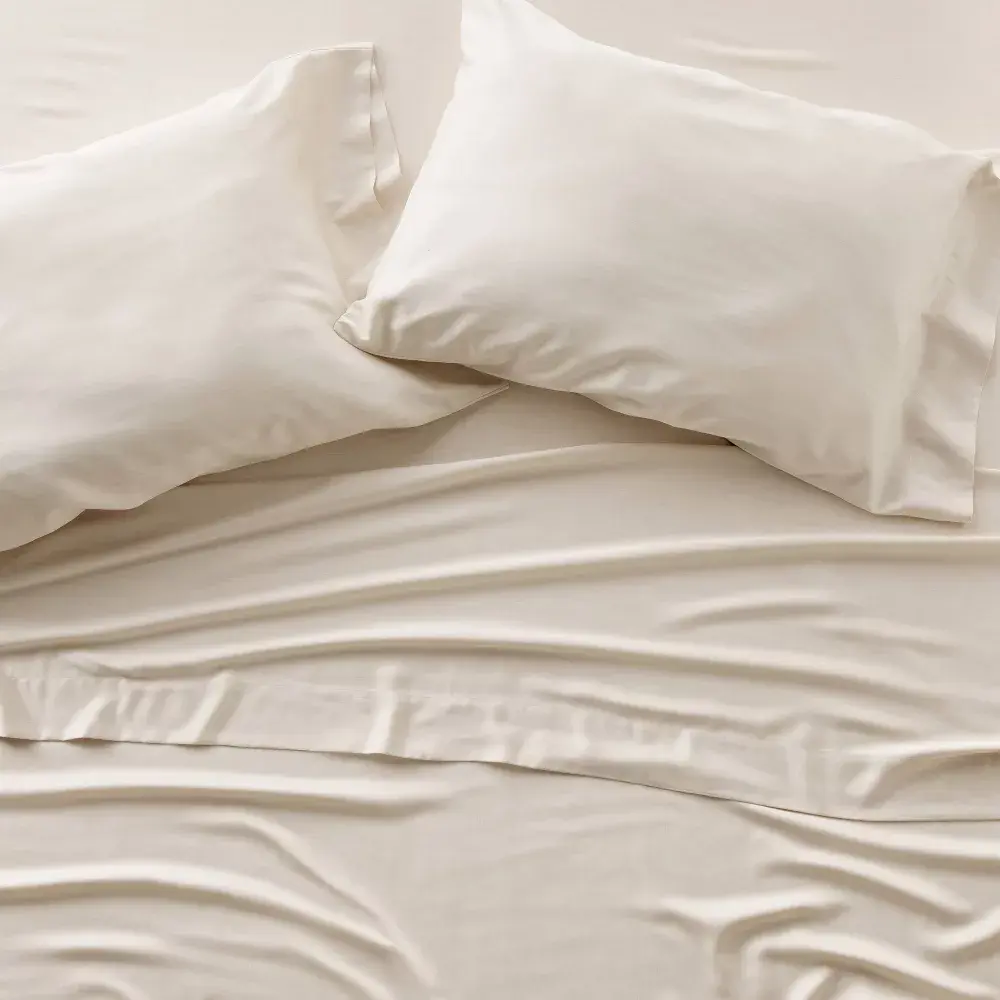 Full 400 Thread Count Rayon from Bamboo Sheet Set Natural - Casaluna
