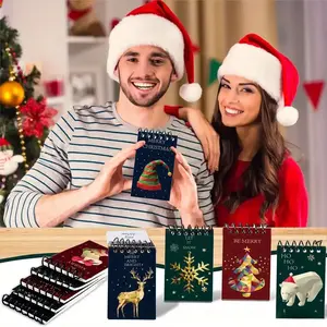 24pcs, Christmas Coil Notebook, Paper Note Pad with Tear-Off Pages, Suitable as a Gift for Good Friends