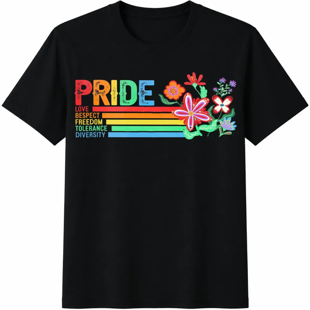 LGBTQ Equality T-Shirt, Pride Sweatshirt, Rainbow Floral Shirt, Love Is Love Tee, Tolerance Diversity Shirt