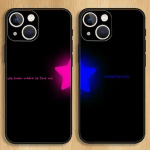 TV Girl matching Couple Phone Case For iPhone 17,16,15,14,13,12,Pro,Max,Plus Soft Black Case