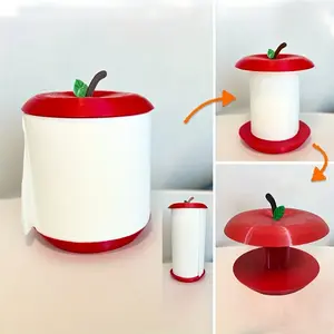 A Functional Piece of Art - an Apple-Shaped 3D Printed Paper Towel Holder That Transforms Everyday Tissues Or Toilet Paper Into a Stylish Decoration, Adding a Playful Touch to Your Kitchen, Bathroom, Or Dining Room. It Is Perfect As a Paper Towel Ho