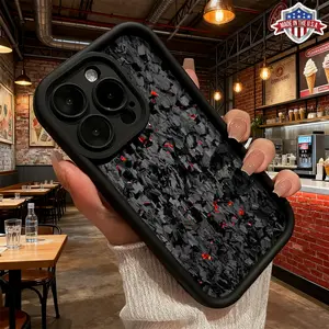 Cool Carbon Fiber Texture Pattern Case for iPhone 17 16 15 14 Pro Max 13 12 11 XR XS Plus Air Slim Lightweight Shockproof Anti Drop Protective Durable TPU Cover