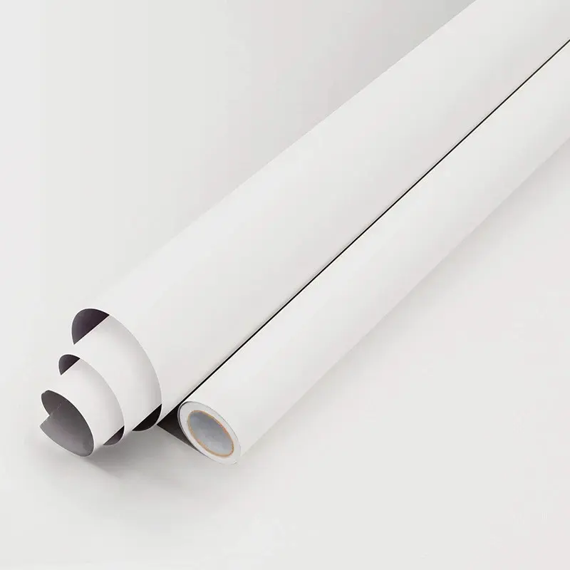 White Contact Paper 40x500 cm, Peel & Stick Wallpaper, Waterproof Vinyl Adhesive, Solid Color Wall Paper for Cabinets Shelves Rooms