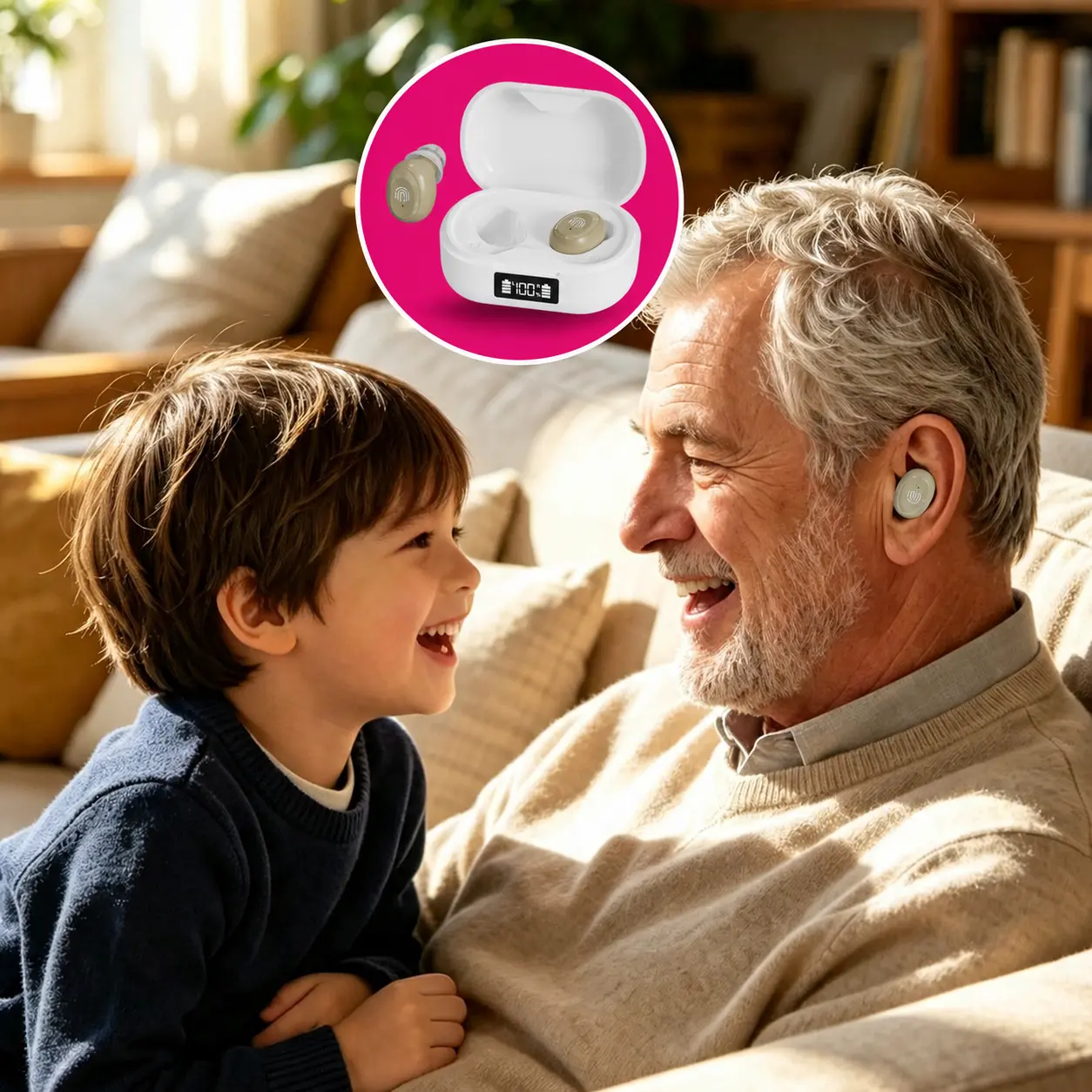 【Tangsonic】TS511 Rechargeable Hearing Aid for Seniors, Digital Chip Sound Processing, 12H Battery Life, Compact Hearing Support Device for Daily Conversations & Phone Calls，Mild hearing loss,Healthcare noise cancelling,hearing aid earbuds sohochic