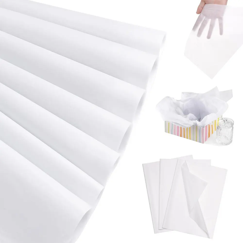 SJPACK Bulk White Tissue Paper (17g) - 500 Sheets, 14x20in, 15x20in, 20x30in - High-Quality Soft Durable Versatile for Gift Wrapping, DIY Crafts, Anniversary Baby Shower Office/Gift Supplies