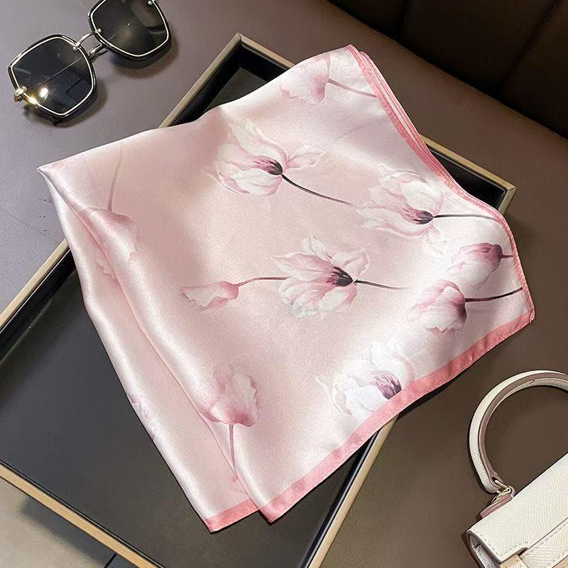 Women’s silk scarf, headscarf, handkerchief, faux silk scarf, silk scarf, pink handkerchief/scarf, women’s neck wrap. Headscarf for sleeping, elegant decoration