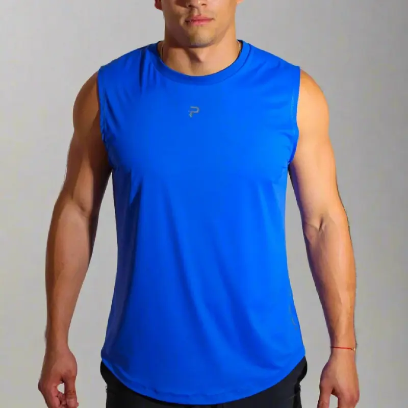 "AeroFlow" Hemmed Tank - Turbo Blue