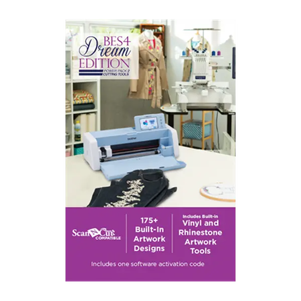 Brother BES 4 Power Pack 2 Embroidery Lettering and Monogramming Software SABES4UG2