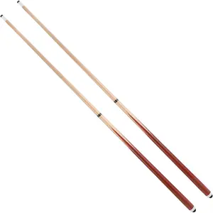 58 Inch 2-Piece Pool Cue Stick Coffee Color 13mm Leather Tip 20OZ Weight Optional Set of 2/Set of 4/Set of 6 for Billiards