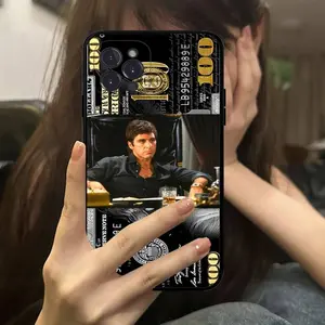 Classic S-Scarface Film Tony Phone Case Silicone Soft for iPhone 17,16,15,14,13,12,11,Pro,Max,Plus Phone Cover, Perfect Gift for Friends