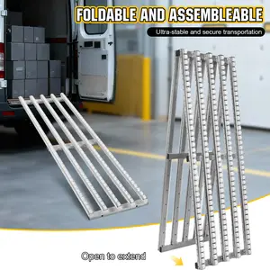 Foldable Conveyor Roller with 5-Row Wheels Manual Portable 118x20 Inch Heavy-Duty Galvanized Steel Frame Conveyor Roller Ramp Table for Warehouse Freight Handling Loading Dock Factory