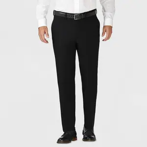 Haggar H26 Men's Tailored Fit Premium Stretch Suit Pants - Black 36x30
