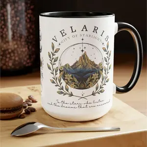 Velaris Mug 15 oz ACOTAR mug, Velaris Coffee Mug, gift for sjm lover, acomaf, acowar, acosf, SJM mug, night court