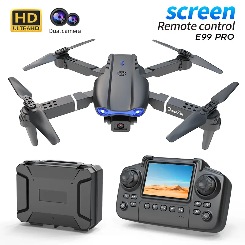 E99 Pro Folding RC Drone with Camera – Beginner-Friendly Quadcopter, Compact Foldable Design, Live Video, Altitude Hold, Gesture Control, Easy to Fly, Perfect Gift for Kids & Adults