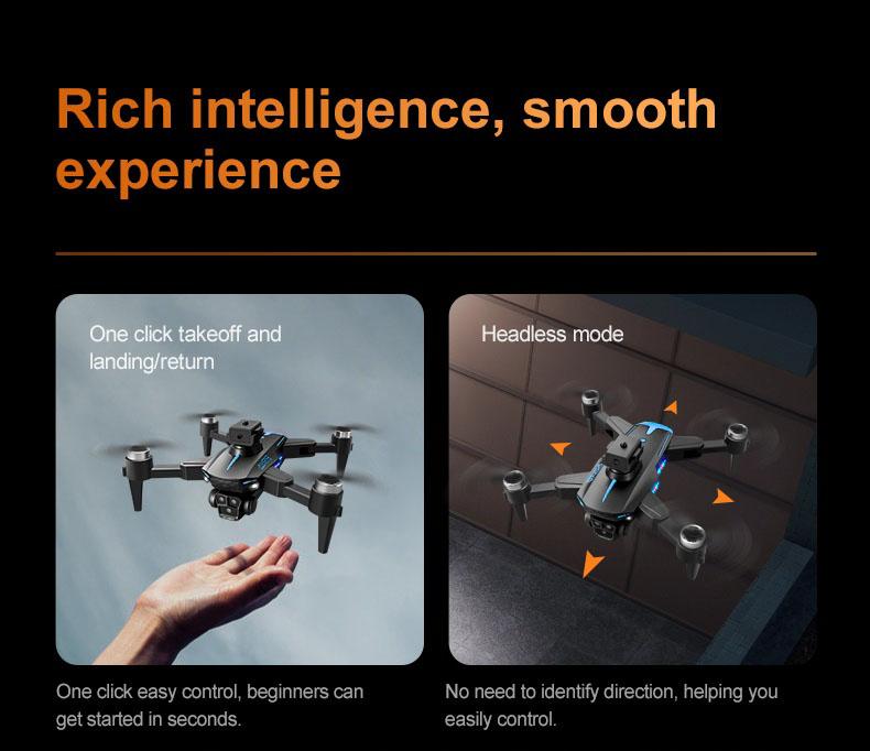 Drone with Camera, HD FPV Foldable Drone for Kids, Adults and Beginners, Brushless Motor RC Quadcopter with Stable Hover, Gesture Selfie, Waypoint Flight, 3D Flips, One Key Start, Includes 2 Batteries optical flow obstacle avoidance