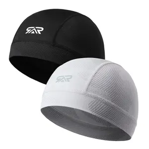 Shinemeoth Breathable Mesh Cycling Cap 2 Pack, Colorfast Ion Headliner Hat, Sweat Absorbent Anti-Slip Sports Workout Hat Skull Cap