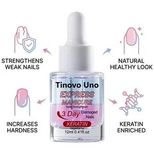 Tinovo Uno New Arrival Dropper 3 Day Keratin Rejuvenating Glossy Nail Hardener, Natural Quick Dry, Nail Serum Oil, Nail Strengthener Serum, Nail Care Product for Women & Men, Weak Thin Nail Treatment, Manicure, Salon Quality, Nail Care Solution