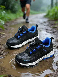 Full Waterproof Sports Shoes, Fashionable Breathable Design, Upgraded Water-Resistant Lining, Rotating Buckle for Easy Wear, Training Shoes, Lightweight Breathable Shoes