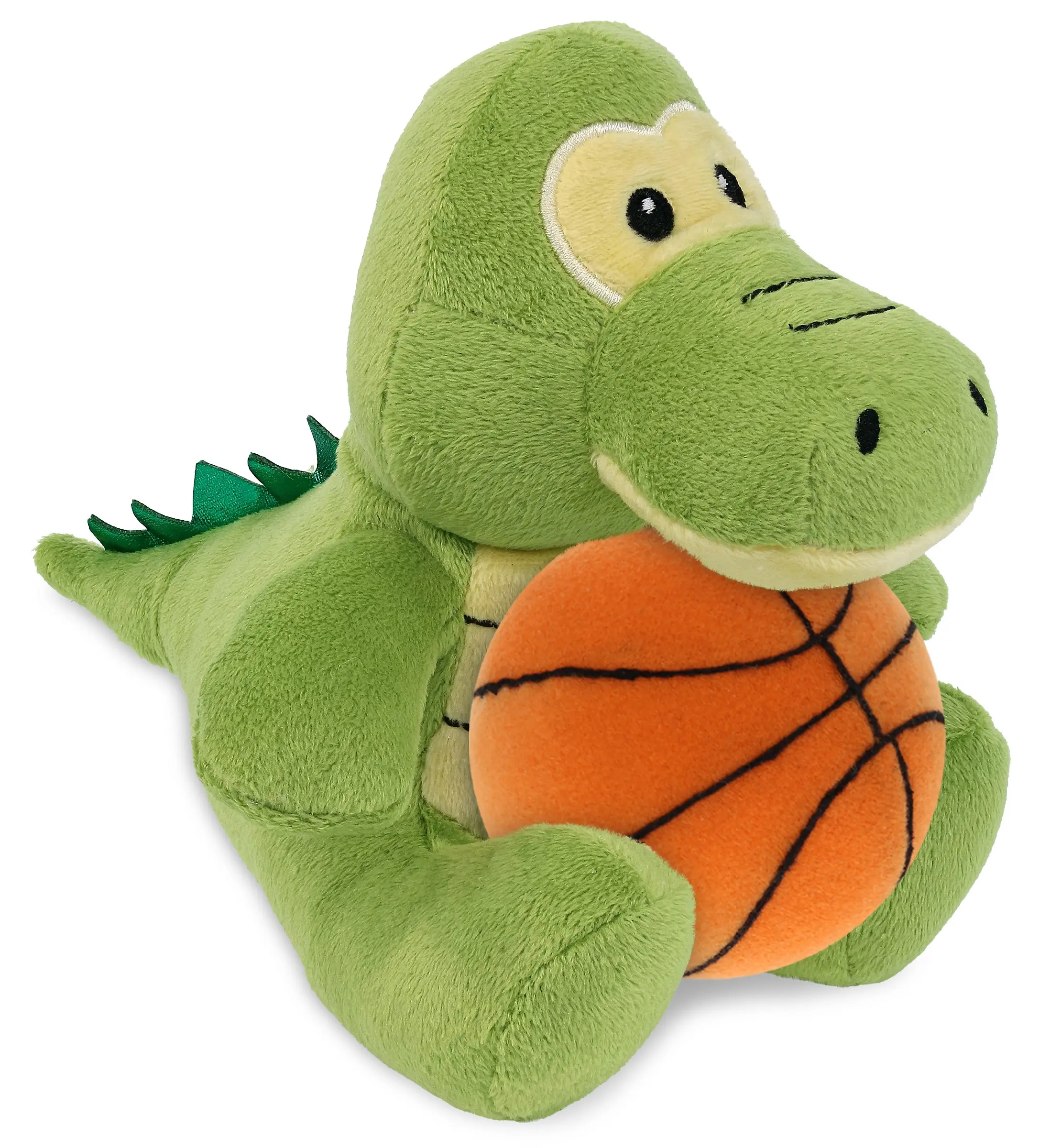 DOLLIBU Polyester Plush Basketball, 6" Stuffed Gator-Themed Toy for Kids, Cuddly Stuffed Animal, Soft Stuffed Figure