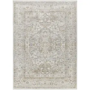 Kazou Gray Medallion Area Rug