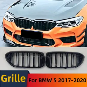 Glossy Black Car Front Kidney Grille For BMW 5 Series G30 G31 2017-2020 525i 530i 540i 520d 530d M550d M550i 530e xDrive Tuning Accessories Body Kit Vehicle