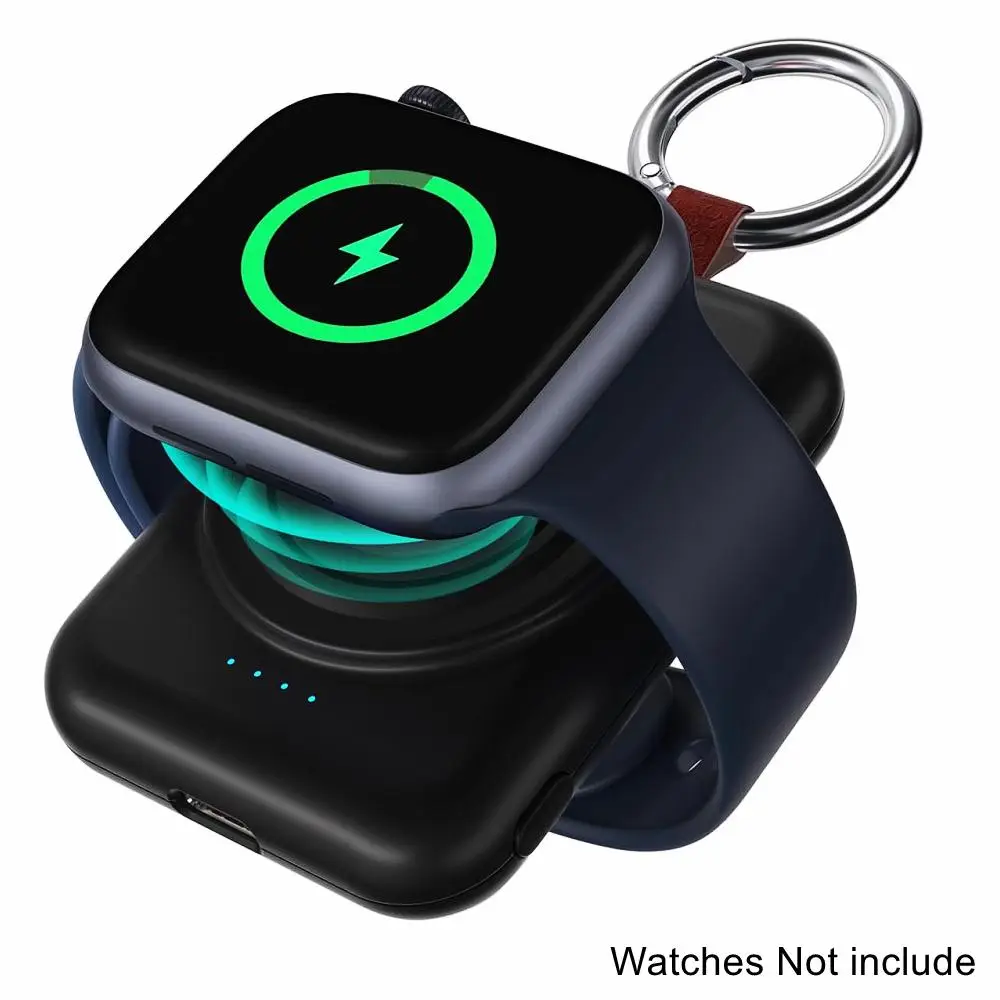 1800mAh Wireless Smartwatch Charger, USB Rechargeable Smartwatches Protable Charger for Outdoor Travel, Portable Charger for Smart Watch, Compact Powe