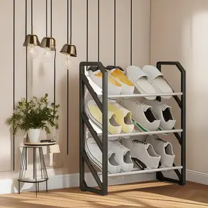 Folding Shoe Rack, Simple Design, Large Capacity,Modern Shoe Rack Shoe Cabinet, Sturdy and Stackable Plastic Shoe Cabinet, Space-saving,Footwear Organization,Home Entrance Dormitory Shoe Cabinet Dustproof