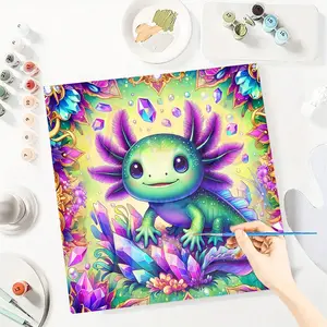 Axolotl Paint by Numbers for Adult,Paint by Number Kit for Beginners,DIY Acrylic Paint Canvas Painting Kits Art ,Home Wall Decor Gift for Her, 20x20 inch(Without Frame)