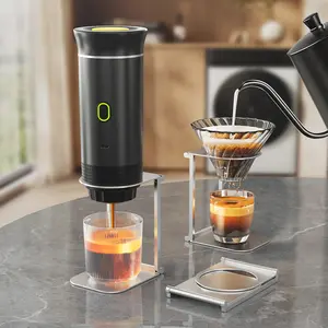 Hands-Free Portable Coffee Machine Stand – Foldable Aluminum Holder for Espresso & Pour Over, Space-Saving for Small Kitchens & Travel
