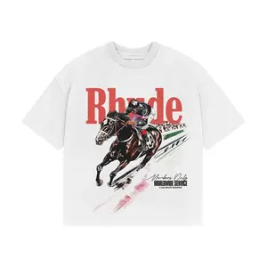 RHUDE Aesthetic Tee – 100% Cotton Graphic T-shirt for Streetwear Fans, Unisex Fit for Men & Women Inspired by High-End Style