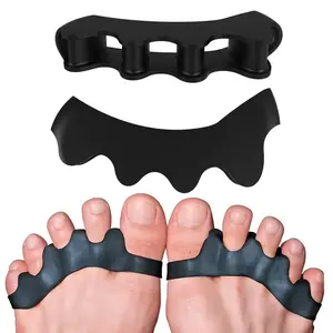 2Pcs=1Pair Toe Separators Stretchers  Correct Foot and Bunion Pain Pain Relief Foot Care Soft Gel Straightener Spacers