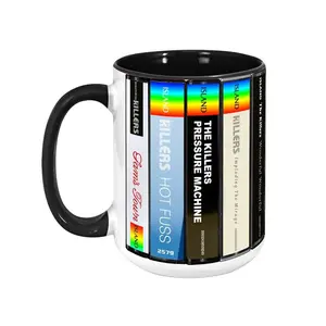 [SALE UP TO 51%] The Killers Cassette Tape Mug, Retro Album Spines Coffee Cup, Indie Rock Fan Gift, Mr Brightside Music Decor