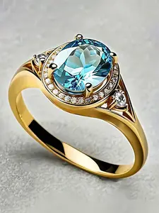 1 PC Elegant Cubic Zirconia Ring For Women For Valentine's Day Gift Wedding Anniversary Party Jewelry