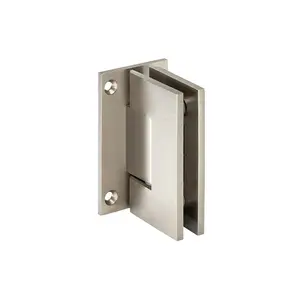 NCYINOX Solid Brass Wall Mount 90 Degree Full Back Plate Standard Hinge For Frameless Shower Glass Door