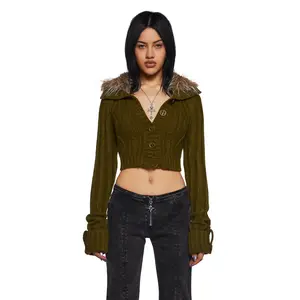 Foolproof Attraction Knit Jacket - Olive
