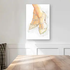 212 MAIN Aluminium Metal Studded High Heels Graphic Print Unframed Art Print, 12x18 in, Art Wall Decoration for Living Room Home Room Decor