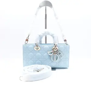 Pre-owned Dior Lambskin Shoulder Bags D Joy Blue Shoulder Bag T10286723