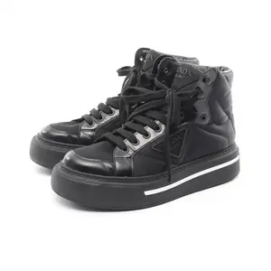 Pre-owned PRADA Nylon Small Leather Goods Re Leather Sneakers